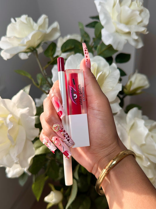 Cherry Red Matte Lip Combo